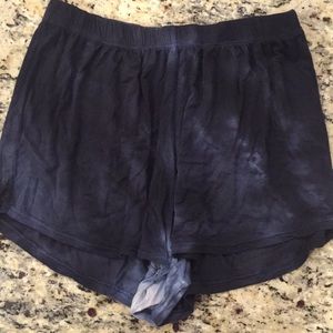 Brandy Melville Blue/White Tye-Dye Flowy Shorts